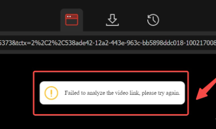 failed to analyze video link