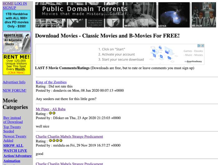 free hd movie download site: Public Domain Torrents