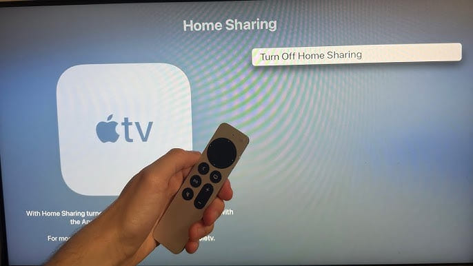 turn on Home Sharing on Apple TV